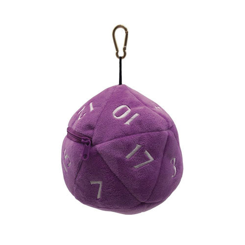 D20 Plush Dice Bag Purple