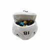 D20 Plush Dice Bag White