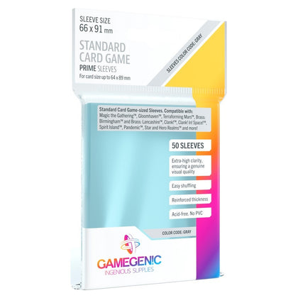 Gamegenic Prime Board Game Sleeves Standard 66mm x 91mm 50 Pack