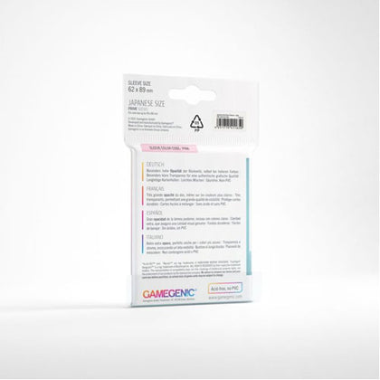 Deck Protector Gamegenic Prime Japanese 60ct Clear
