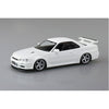Aoshima Nissan R34 Skyline GT-R Custom Wheel Pearl White 1:32 Scale Plastic Model Snap Kit