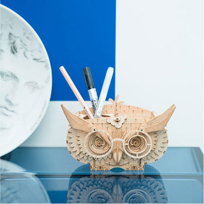 Robotime DIY Classical 3D Wooden Owl Storage Box