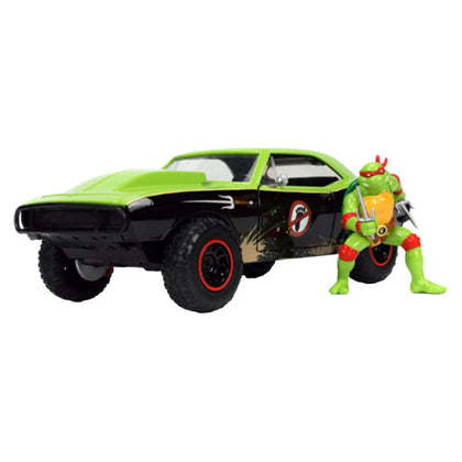 Teenage Mutant Ninja Turtles TMNT 1987 TV 1967 Chevrolet Camaro with Raphael Figure 1:24 Scale Diecast Vehicle Hollywood Ride