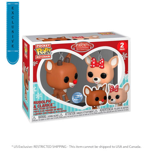 Rudolph & Clarice US Exclusive Pop! Keychain 2-Pack