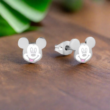 Couture Kingdom - ECC Mickey Mouse Enamel Silver Stud Earrings