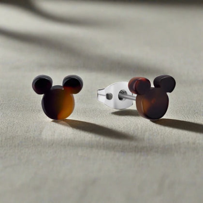 Couture Kingdom - ECC Mickey Mouse Tortoise Shell Stud Earrings