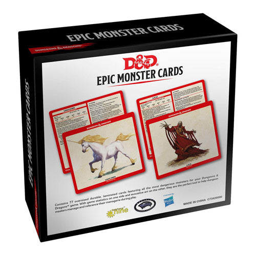 D&D Dungeons & Dragons Spellbook Cards Epic Monsters