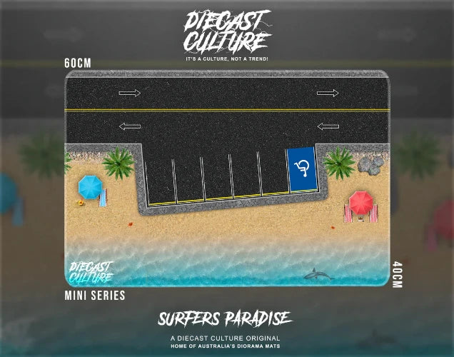 Diecast Culture Surfer's Paradise Diorama Desktop Mat (40x60cm)