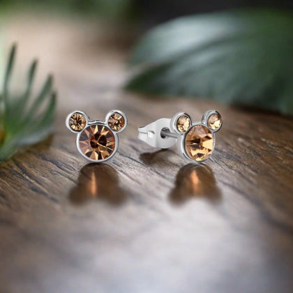Couture Kingdom - ECC Mickey Mouse November Birthstone Stud Earrings