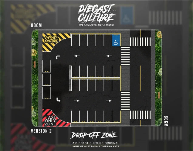 Diecast Culture Drop-off Zone Version 2 Diorama Desktop Mat (60x80cm)