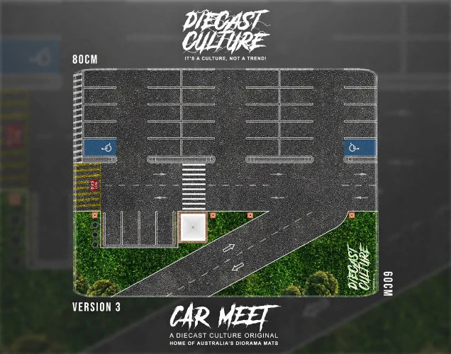 Diecast Culture Car Meet Version 3 Diorama Desktop Mat (60x80cm)