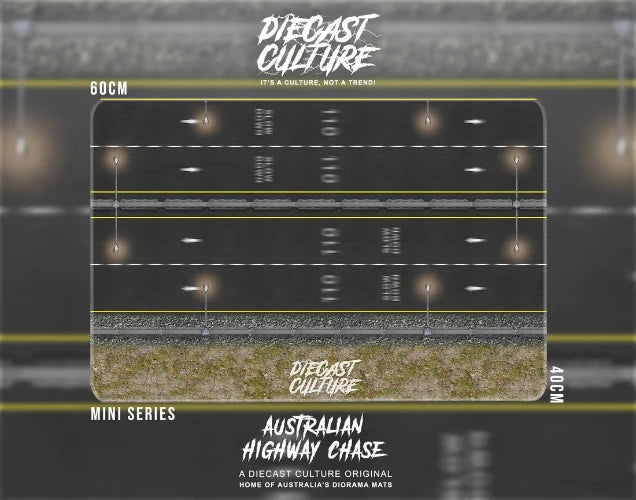 Diecast Culture Australian Highway Chase Diorama Desktop Mat (40x60cm)