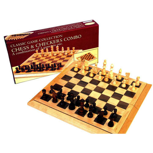 Chess and Checkers 16 inch Bevel Edge