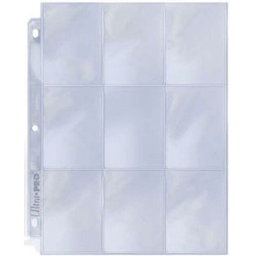 Binder Pages Ultra Pro Single Sleeves 9 Pocket Top Load