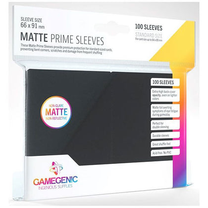 Deck Protector Gamegenic Prime Standard 100ct Matte Black