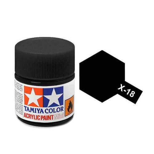 Tamiya Mini X-18 Semi Gloss Black 10ml