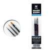 Vallejo Brushes 3pc Brush Starter Set Round No.S 1 Y 3/0-Flat No.4