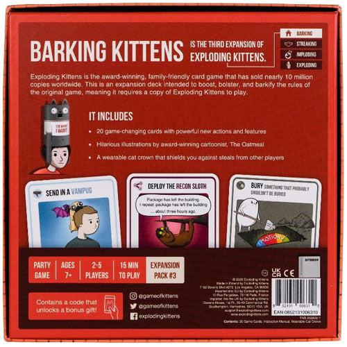 Barking Kittens Exploding Kittens Expansion