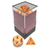 Chessex Festive Polyhedral Sunburst/Red 7 Die Set