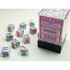 Chessex Festive Pop Art/Blue 12mm D6 Dice Block
