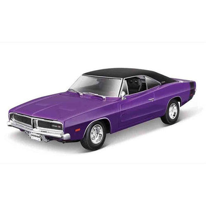 Maisto Special Edition 1969 Dodge Charger RT Purple with Black Roof 1:18 Scale Diecast Vehicle