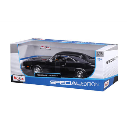 Maisto Special Edition 1969 Dodge Charger RT Black 1:18 Scale Diecast Vehicle