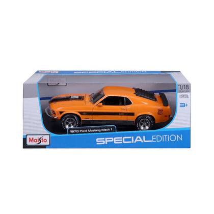 Maisto Special Edition 1970 Ford Mustang Mach 1 Orange 1:18 Scale Diecast Vehicle