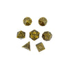 LPG Metal RPG 7 Dice Set Hollow Celtic Ancient Bronze