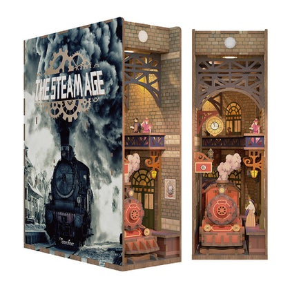 Tonecheer 3D Puzzle Book Nook Kit The Steam Age