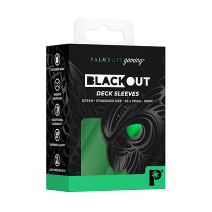 Deck Protector Palms Off Gaming Blackout Standard 100ct Green