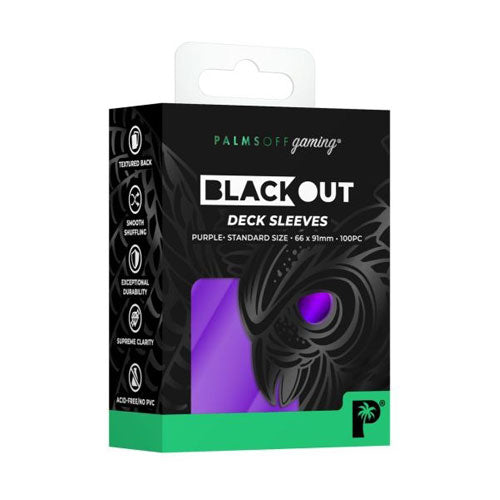 Deck Protector Palms Off Gaming Blackout Standard 100ct Purple
