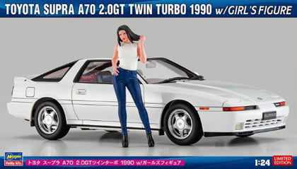 Hasegawa 1990 Toyota Supra A70 2.0GT Twin Turbo with Figure 1:24 Scale Plastic Model Kit
