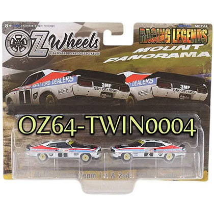 Oz Wheels Racing Legends Bathurst 1:64 Scale Diecast Vehicle Twin Set -1977 Moffat Racing Team 1st & 2nd Hardie Ferodo 1000-