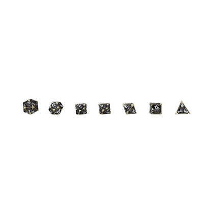 LPG Metal RPG 7 Dice Set Scaled Eye Tarnished Amaranth Tarnished Gold/Purple