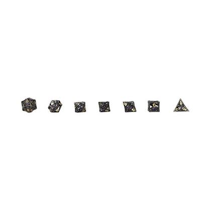 LPG Metal RPG 7 Dice Set Scaled Eye Umbra Hoard Black/Gold
