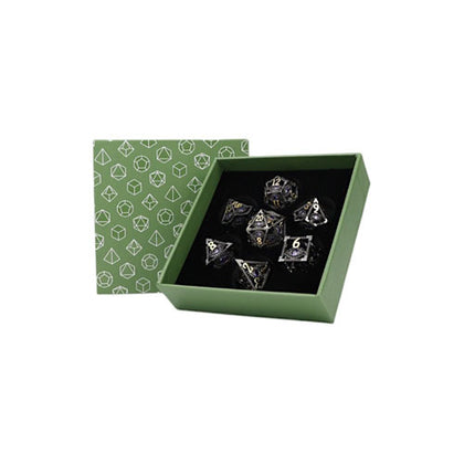 LPG Metal RPG 7 Dice Set Scaled Eye Umbra Hoard Black/Gold