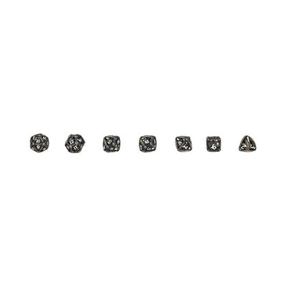 LPG Metal RPG 7 Dice Set Hoard Guardian Tarnished Azure Gold/Blue