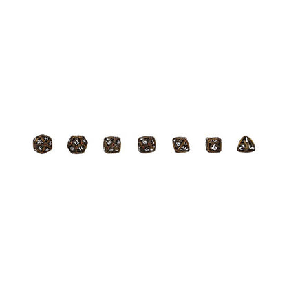 LPG Metal RPG 7 Dice Set Hoard Guardian Ember Heirloom Ancient Bronze/Red