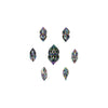 LPG Metal RPG 7 Dice Set Elliptic Hollow Exotic Seepage Oilslick