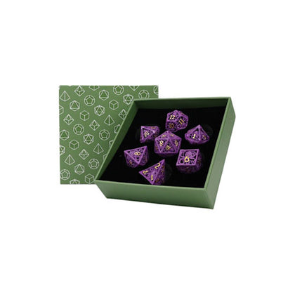 LPG Metal RPG 7 Dice Set Strange Aeon Amaranth Purple