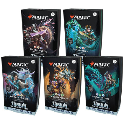 Magic the Gathering Tarkir Dragonstorm Commander Deck SET (5 Commander Decks in Total)