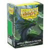 Deck Protector Dragon Shield Standard 100ct Dual Matte Apple Green & Silver