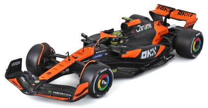 Bburago Formula Racing 2024 F1 McLaren MCL38 #4 Norris in Showcase 1:24 Scale Diecast Vehicle