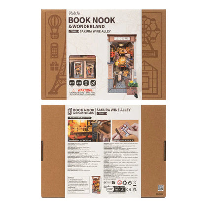 Robotime DIY Book Nook & Wonderland Sakura Wine Alley
