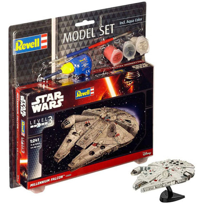 Revell Star Wars Millennium Falcon 1:241 Scale Plastic Model Kit Set with Paint & Tools