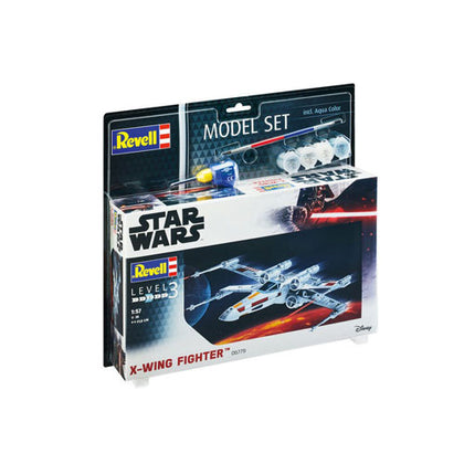 Revell Star Wars X-Wing Fighter 1:57 Scale Plastic Model Kit Set with Paint & Tools