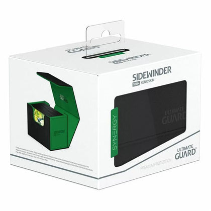 Deck Box Ultimate Guard Synergy SideWinder 100+ Standard Xenoskin Deckbox Black/Green
