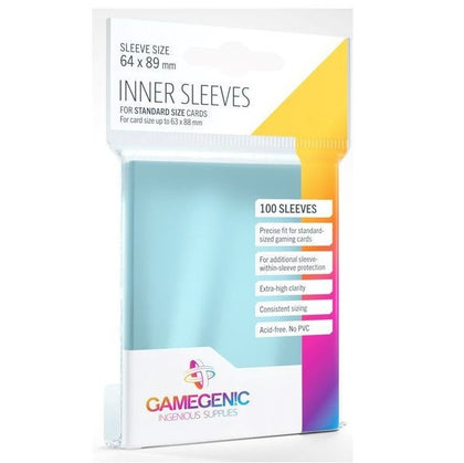 Deck Protector Gamegenic Standard Inner Card Sleeves 100ct Clear