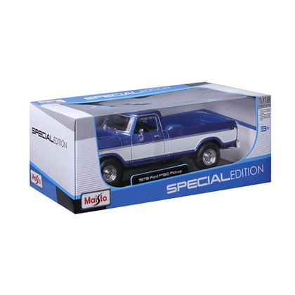 Maisto Special Edition 1979 Ford F-150 Pickup Truck Blue/White 1:18 Scale Diecast Vehicle