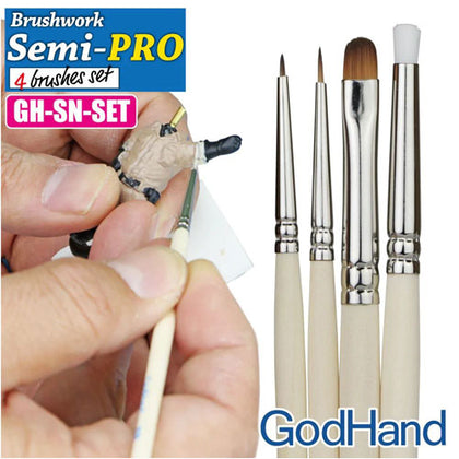 Godhand Brushes Brushwork Semi-PRO 4-Pack